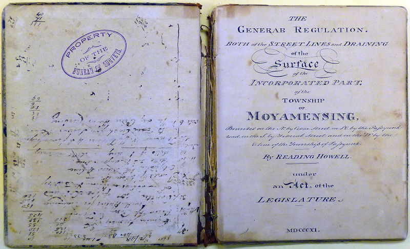p. 2, The general regulation, both of the street lines and draining of the surface of the incorporated part of the Township of Moyamensing, bounded on the N. by Cedar Street, on the S.E. by the Passyunk road, on the S. by Federal Street, and on the W. by the E.