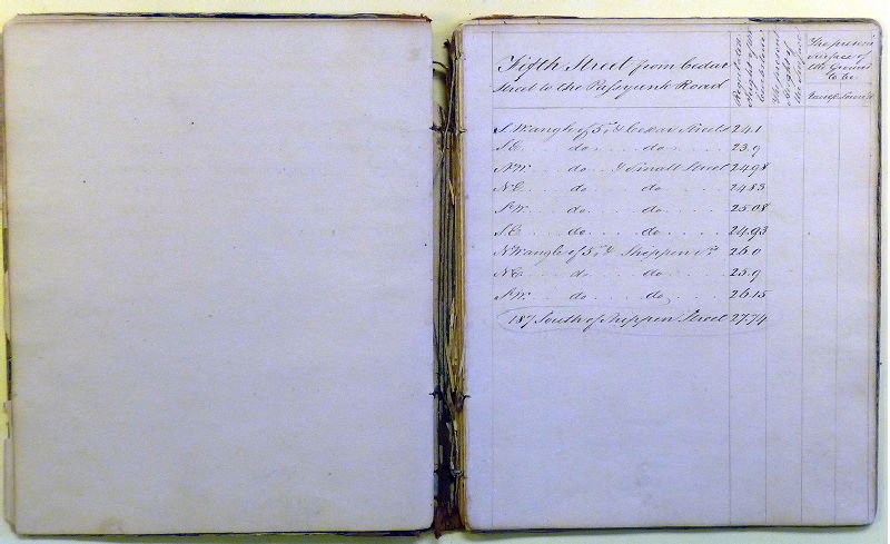 p. 6, The general regulation, both of the street lines and draining of the surface of the incorporated part of the Township of Moyamensing, bounded on the N. by Cedar Street, on the S.E. by the Passyunk road, on the S. by Federal Street, and on the W. by the E.
