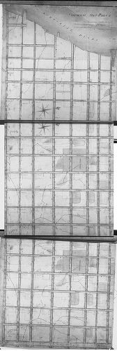 Plan, Fourth District, In obedience to an ordinance dated May 1804, surveyed, leveled, and adjusted that part of the City Plat comprehended within this draft. March 23rd 1808. Reading Howell