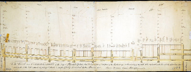 Plan (alternate image), To the Select and Common Councils of the City of Philadelphia, this delineation of that part of the harbour opposite the said City, of the public wharves, breadth of the channel to the island and bar, and depth of the water opposite the principal streets, is respectfully inscribed by their friend to serve, James Pearson, Surveyor, Philadelphia 1805.
