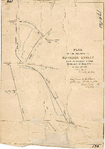 Plan, Plan of the revision of Hancock Street [Ordinance May 27, 1876; confirmed Oct. 23, 1876] 