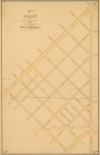 Plan, Plan of revision of part of Fifth Section, Twenty-third Ward Philadelphia. [Approved Board of Surveyors March 21, 1870] 