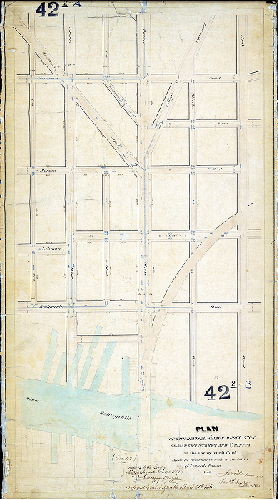 Plan (alternate image), Plan of revised grade regulation of Market Street and vicinity in the 24th Ward 