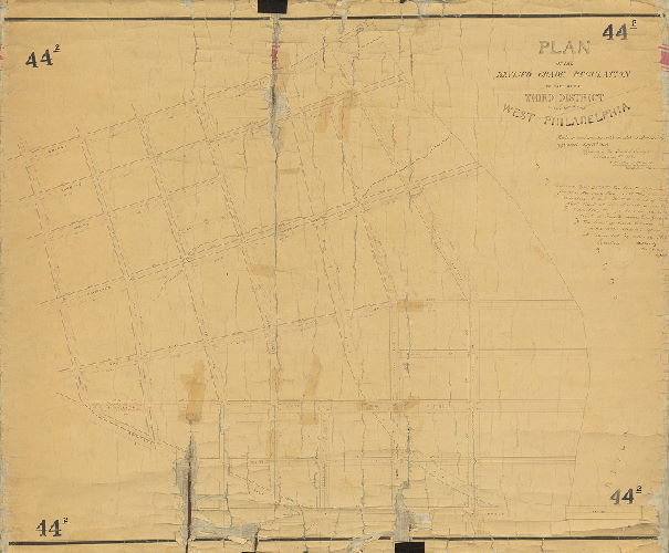 Plan, Plan of the revised grade regulation of part of the Third District of the survey of West Philadelphia. [Act of Assembly May 13, 1856; approved by Board of Surveyors Nov. 3, 1856; confirmed by Court Aril 25, 1857] 