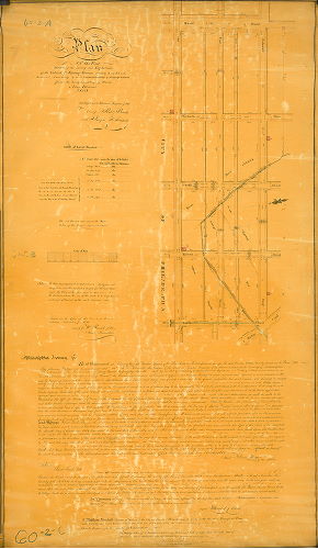 Plan, Plan of the First Division of the survey and regulation of the District of Spring Garden agreeably to an Act of the General Assembly of the Commonwealth of Pennsylvania passed the twenty-second day of March, anno Domini 1813. Surveyed and returned September 7, 1818 pr. Robt. Brooke, Joseph H. Siddall