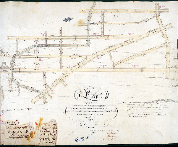 Plan (alternate image), Plan of the Fourth Division of the survey and regulation of the Northern Liberties . . . Passed the 17th day of April [AD] 1795. Surveyed and returned March 3rd, 1819, per Rob. Brooke, J. Kessler.