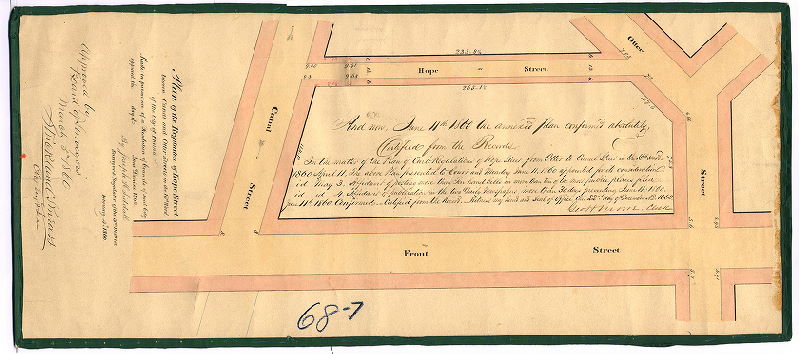 Plan, Plan of the regulation of Hope Street between Canal and Otter Streets in the Sixteenth Ward of the City of Philadelphia