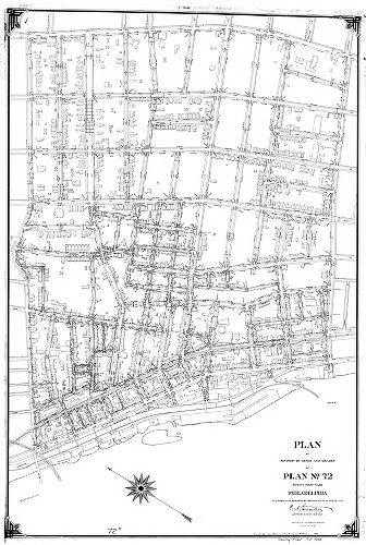 Plan, Plan of revision of lines and grades of Plan No. 72, Twenty-first Ward Philadelphia. [Ordinance June 27, 1892; confirmed August 3, 1896]