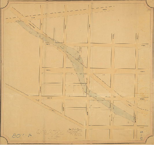 Plan, Plan of Union Canal. [Plan] purchased by City of Philadelphia at sale of E. D. Roberts. Samuel S. Smedley, Chief Engineer and Surveyor, October 9, 1889. 