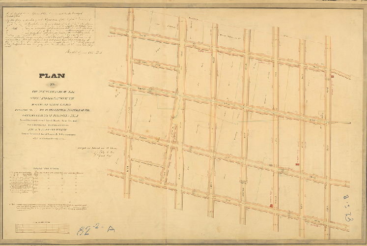 Plan, Plan of the Eighth Division of the survey and regulation of the District of Spring Garden, agreeably to an Act of the General Assembly of the Commonwealth of Pennsylvania passed the 22nd day of March anno Domini [1813]; and a supplement thereto passed the 2nd day of March A.D. [1827]. Surveyed and returned June 10th A.D. 1831 by Philip M. Price, Joseph Fox, R. M. Sexton draughtsman.