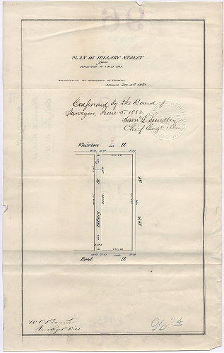 Plan, Plan of Hillary St. from Wharton to Reed Sts. [Ordinance Dec. 31, 1881; confirmed June 5, 1882]