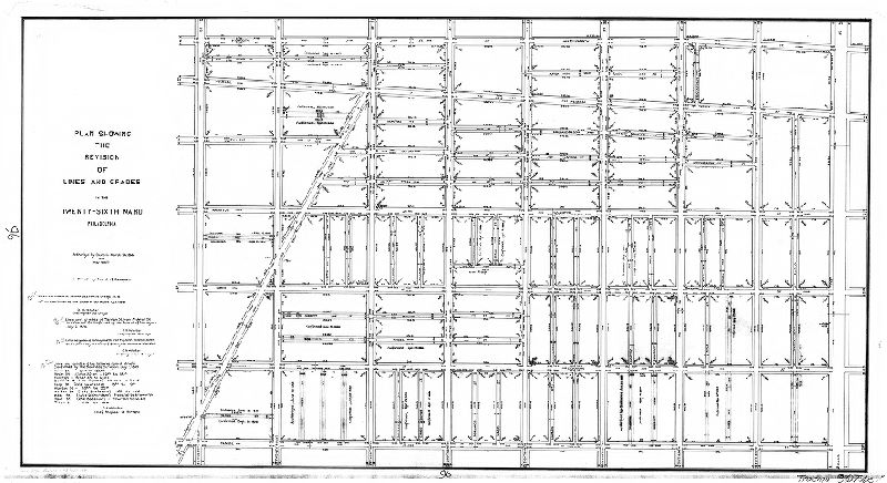 Plan, Plan showing the revision of lines and grades, in the Twenty-sixth Ward, Philadelphia [Ordinances 1866 and 1877; with late additions confirmed 1894 to 1899]