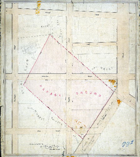 Plan (alternate image), [No title. Parade ground at 11th and Wharton]