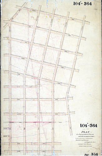 Plan, Plan of a topographical survey with lines and grades of streets of that part of the 27th Ward, Phil'a. bounded by Elmwood and Laycock Ave's, 71st. and 74th. Streets [Ordinance July 18, 1890; survey returned Jan. 1891]