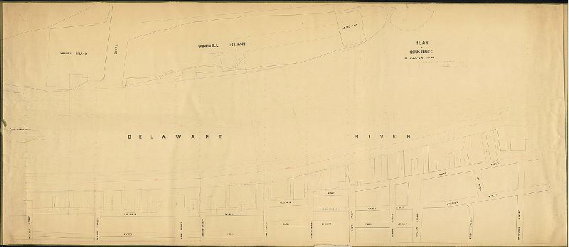 Plan, [No title. Pencil sketch of part of Windmill and Smith Islands]