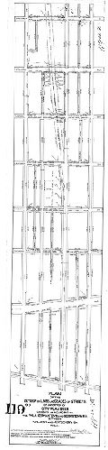 Plan, Plan of the revision of lines and grades of streets on a portion of City Plan No. 119 crossing or adjacent to the Phila. Germantown and Norristown R.R. between Poplar St. and Montgomery St. [Ordinance Oct. 13, 1906, related to grade crossing abolishment; confirmed May 13, 1907.]