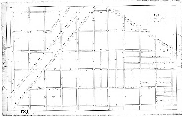 Plan, Plan of the revision of grades in a part of the Twenty-ninth Ward Philadelphia. [In pencil, not legible in scan: "Res. [Resolution] Feb. 2, 1872." Original elevations, in pencil, also not legible on scan.]