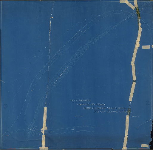 Plan (alternate image), Plan showing tracks on P&RR (Philadelphia and Reading Railroad] from Fountain Green Bridge to Columbia Bridge
