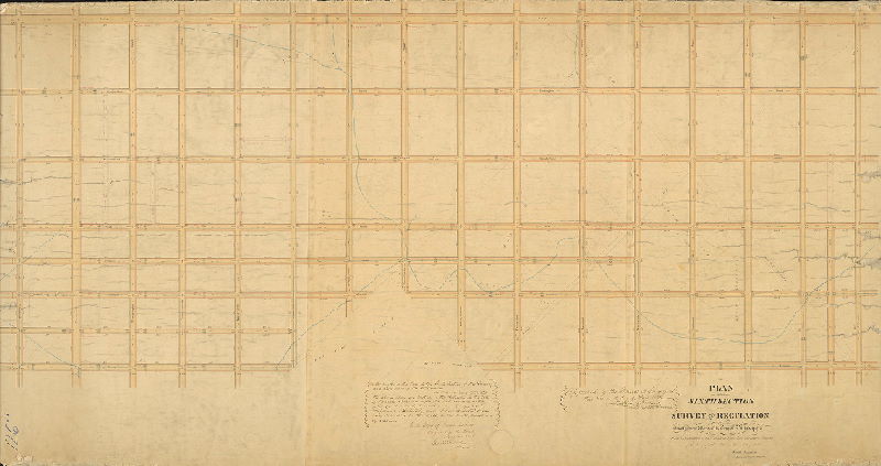 Plan, Plan of the Sixth Section of the survey and regulation of the Twenty-first Ward of the City of Philadelphia. [Ordinance Aug. 15, 1855; approved April 11, 1859; confirmed by Court June 20, 1859]