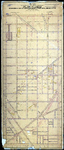 Plan, Plan of the revision of lines and grades of Plan No. 128, bounded by 15th St., 29th St., Lehigh Ave. and Allegheny Ave. Thirty-eighth Ward Philadelphia. [Ordinance April 8, 1897; various confirmations in 1898]