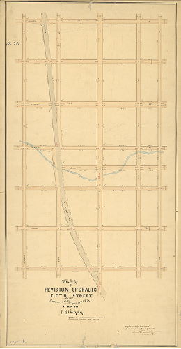 Plan, Plan of revision of grades of Fifth Street of the Twenty-second and Twenty-fifth Wards Philada. [Ordinance July 1, 1879; confirmed June 7, 1880]