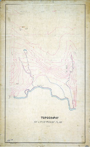 Plan (alternate image), Topography on a portion of Plan 132