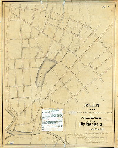 Plan (alternate image), Plan of the Second Section of the regulations of Frankford, 23d Ward Philadelphia. 