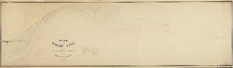 Plan, Plan of the wharf line on the Delaware River as fixed by ordinances of the Councils approved December 4, 1856. [Act of Assembly February 2, 1854]