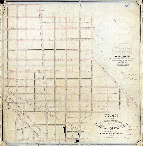 Plan (alternate image), Plan of the Fourth Section of the survey of the Township of Blockley