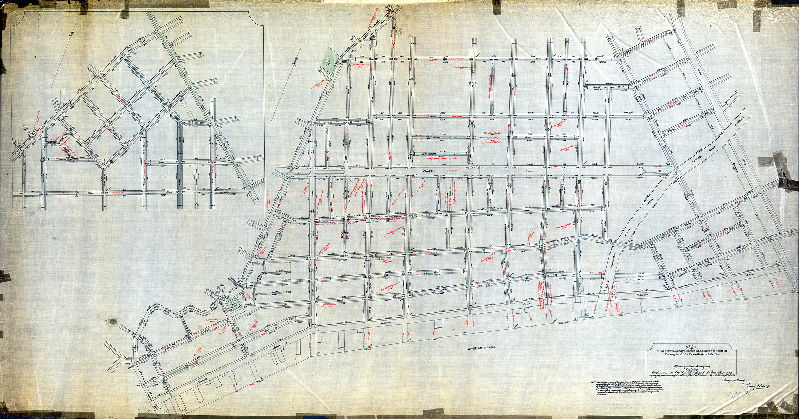Plan (alternate image), Plan of the Survey and regulation of the Eastern Section of the Kensington District of the Northern Liberties. Approved by the Board of Commissioners March 26th, 1849. Confirmed by an Act of Assembly passed April 5th, 1849. The same Act requires the confirmation of Franklin Avenue to Richmond St. in the District of Richmond. Arranged and revised by Benjn. Moore.