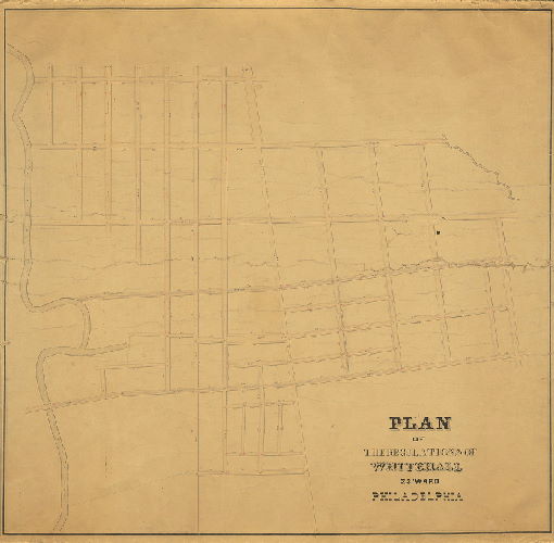 Plan, Plan of the regulations of Whitehall, 23d Ward Philadelphia. [Ordinance Aug. 15, 1855; approved by Board of Surveyors Nov. 1, 1858; confirmed by Court Dec. 22, 1860]
