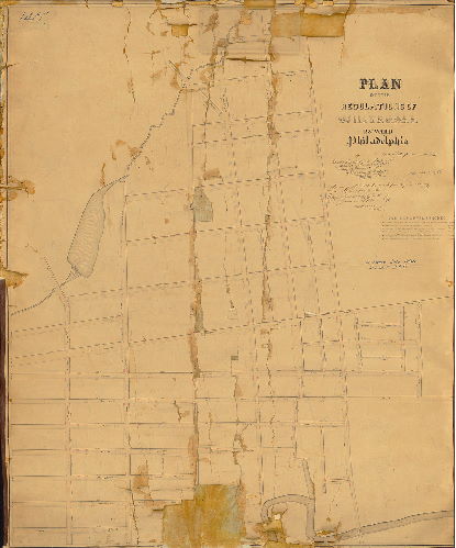 Plan (alternate image), Plan of the regulations of Whitehall, 23d Ward Philadelphia. [Ordinance Aug. 15, 1855; approved by Board of Surveyors Nov. 1, 1858; confirmed by Court Dec. 22, 1860]