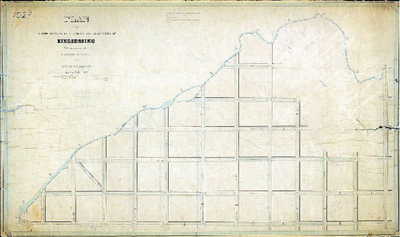 Plan (alternate image), Plan of the Third Section of a survey and regulation of Kingsessing made in accordance with a resolution of Councils of the City of Philadelphia approved May 4, 1857. [Surveyed 1857; approved by the Board of Surveyors Oct. 17, 1870] 