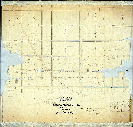 Plan (alternate image), Plan of regulations of the Third Section of the 23d Ward Philadelphia. [Resolution Dec. 19, 1857; approved Jan. 3, 1860; confirmed by Court Dec. 22, 1860]
