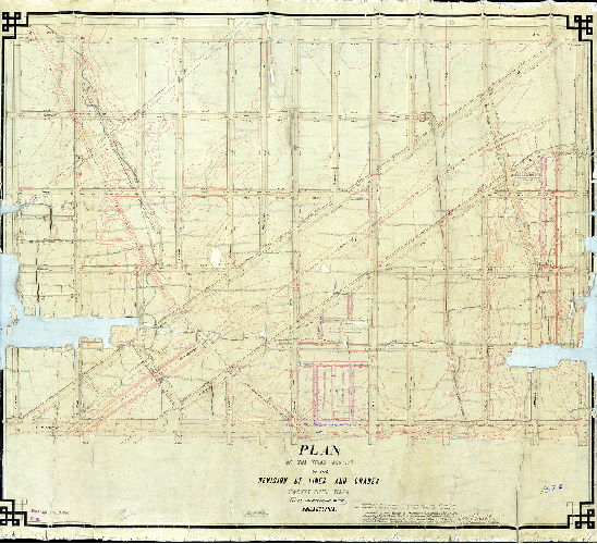 Plan, Plan of the Third Section of the revision of lines and grades Twenty-fifth Ward (late Twenty-third Ward) Philadelphia. [Ordinances 1880 and 1885; confirmed March 29, 1886]