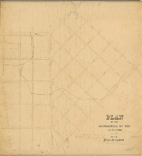 Plan, Plan of the regulations of the Sixth Section of the 23rd Ward, Philadelphia. [Resolution Dec. 19, 1857; approved Jan. 16, 1860; confirmed by Court June 11, 1860]