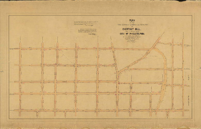 Plan, Plan of the Third Section of the survey and regulation of Chestnut Hill, Twenty-second Ward, Philadelphia. [Copy of original plan made ca. 1900.]