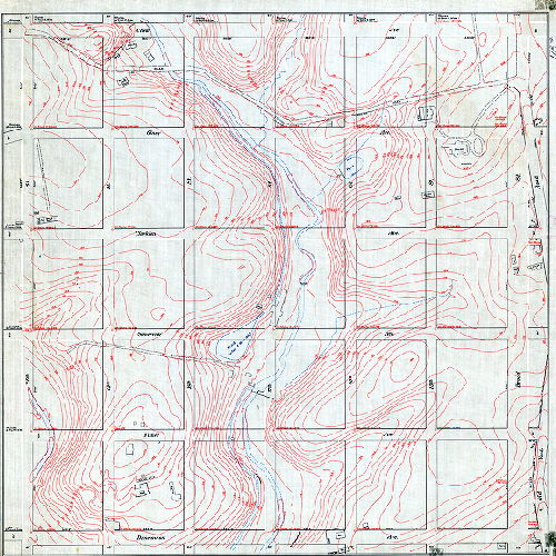 Plan, [No title. Topography on portion of City Plan 178]