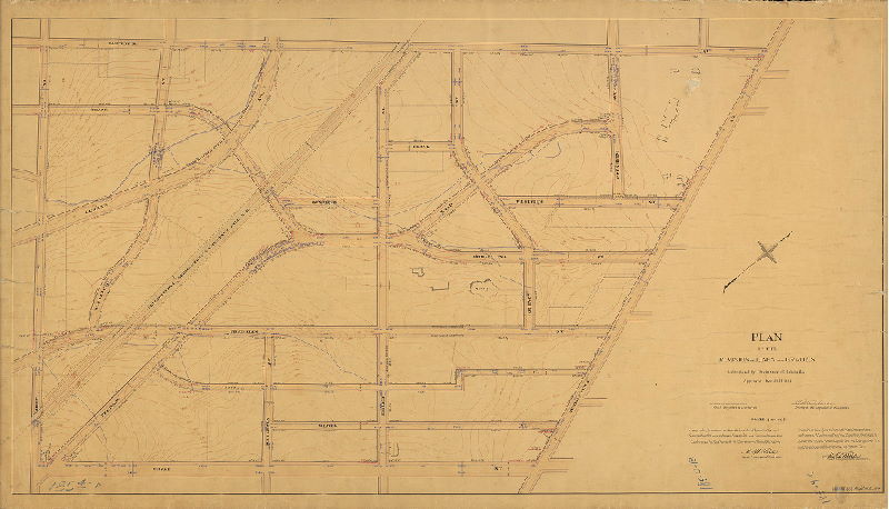 Plan, Plan of the revision of lines and grades authorized by ordinance of Councils approved Dec. 20th, 1892. [Confirmed 1894 and 1895] 