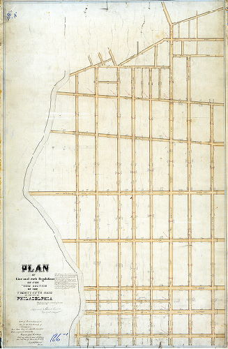 Plan (alternate image), Plan of line and curb regulation of the Third Section of the 25th Ward of the City of Philadelphia [Ordinance Nov. 8, 1860; approved by Board of Surveyors Nov. 3, 1862; confirmed by Court May 18, 1863]