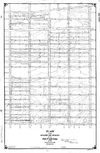 Plan, Plan of the revision of lines and grades of the First Section of the Twenty-fifth Ward, Philadelphia. [Ordinance Feb. 25, 1887; confirmed Feb. 3, 1890] 