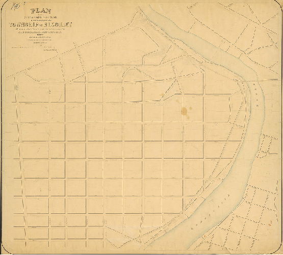 Plan, Plan of the Sixteenth Section of the survey of the late Township of Blockley made agreeably to the Acts of the General Assembly of the Commonwealth of Pennsylvania approved April 3rd, 1851, and May 13th, 1857. Surveyed by contract with the Board of Commissioners by Saml. L. Smedley, Sur. & Regulator, 11th Dist. Returned to the Board of Surveyors [date not noted; perhaps ca. 1862, as for 189-01_HP].