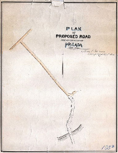 Plan, Plan of proposed road, Twenty-third Ward Philada. Isaac E. Shallcross. 