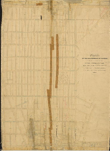 Plan, Plan of the adjustment of grades in part of the First Section of the Nineteenth Ward, agreeably to resolutions of Councils passed the twenty-eighth day of April and the twenty-ninth day of October A.D. 1860. 