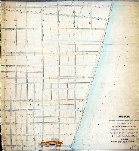 Plan (alternate image), Plan of the adjustment of grades in the Fourth Section of the Nineteenth Ward, agreeably to a resolution of Councils passed the twenty-eighth day of April A.D. 1860. [No confirmation date] 