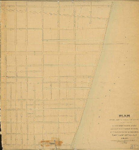 Plan, Plan of the adjustment of grades in the Fourth Section of the Nineteenth Ward, agreeably to a resolution of Councils passed the twenty-eighth day of April A.D. 1860. [No confirmation date] 