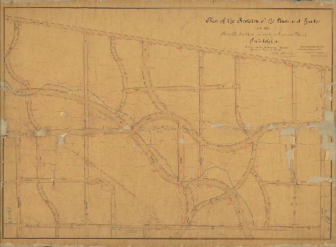 Plan, Plan of the revision of the lines and grades upon the Fourth Section, Twenty-second Ward, Philadelphia [Ordinance Jan. 19, 1883; confirmed Sept. 28, 1885]