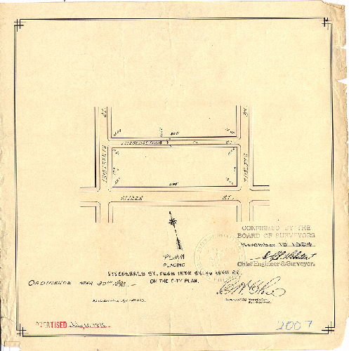 Plan, Plan placing Fitzgerald St. from 12th St. to 13th St. on the City Plan. [Ordinance March 30, 1893; surveyed April 14, 1893; confirmed April 19,1894]