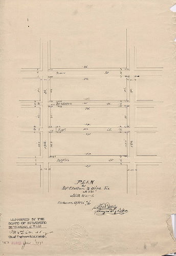 Plan, Plan of McClellan & Sigel Sts. In the 26th Ward [Ordinance April 4, 1891; confirmed Sept. 8, 1891]