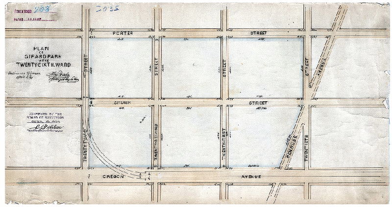 Plan, Plan of Girard Park in the Twenty-sixth Ward. [Ordinance April 11, 1890; confirmed April 15, 1895]